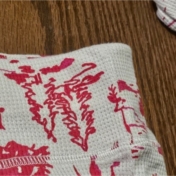 Sleep by Cacique Thermal Henley Pj set Winter scene Cream & Red Size 30/32 - Picture 16 of 16